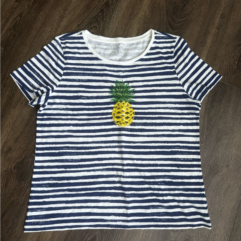 New! Gorgeous summer 100% cotton tee with decorative embroidery